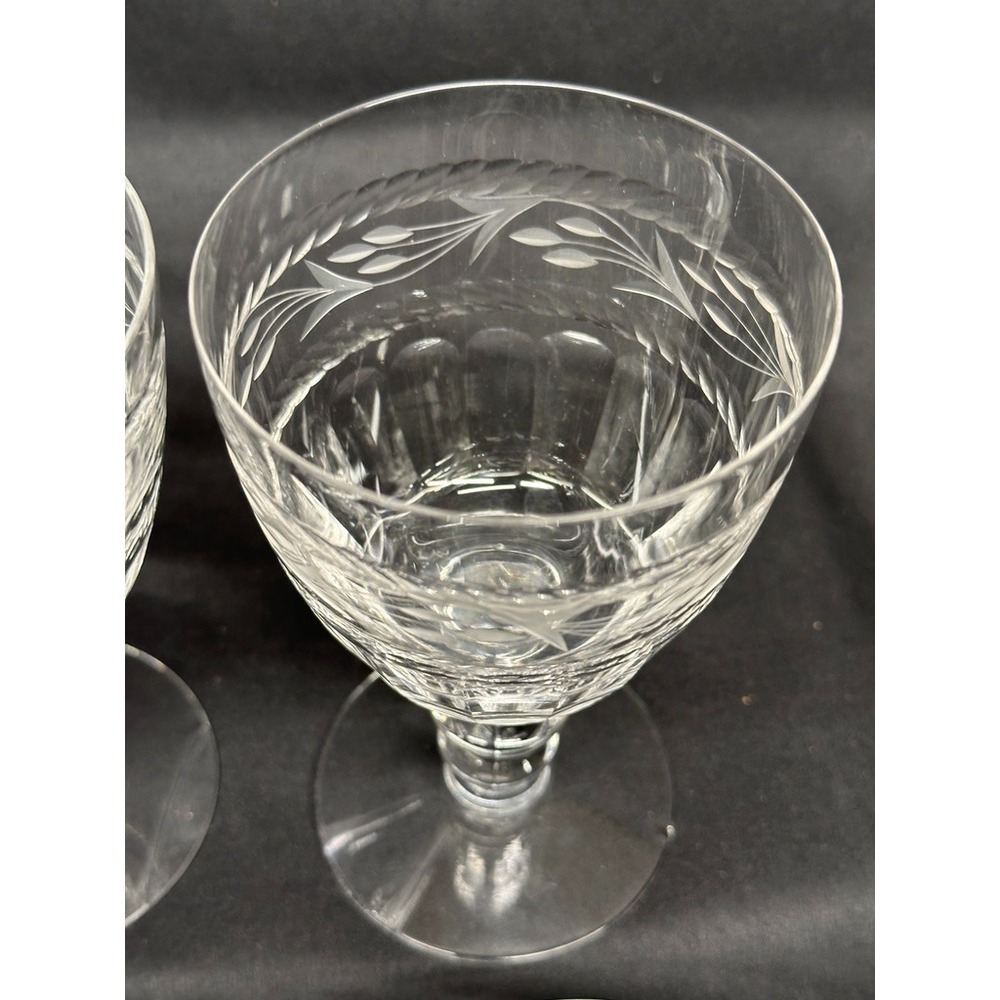 Fostoria Minuet Clear Crystal Wine or Water Glass 148433, 4 in, discontinued - Picture 2 of 7